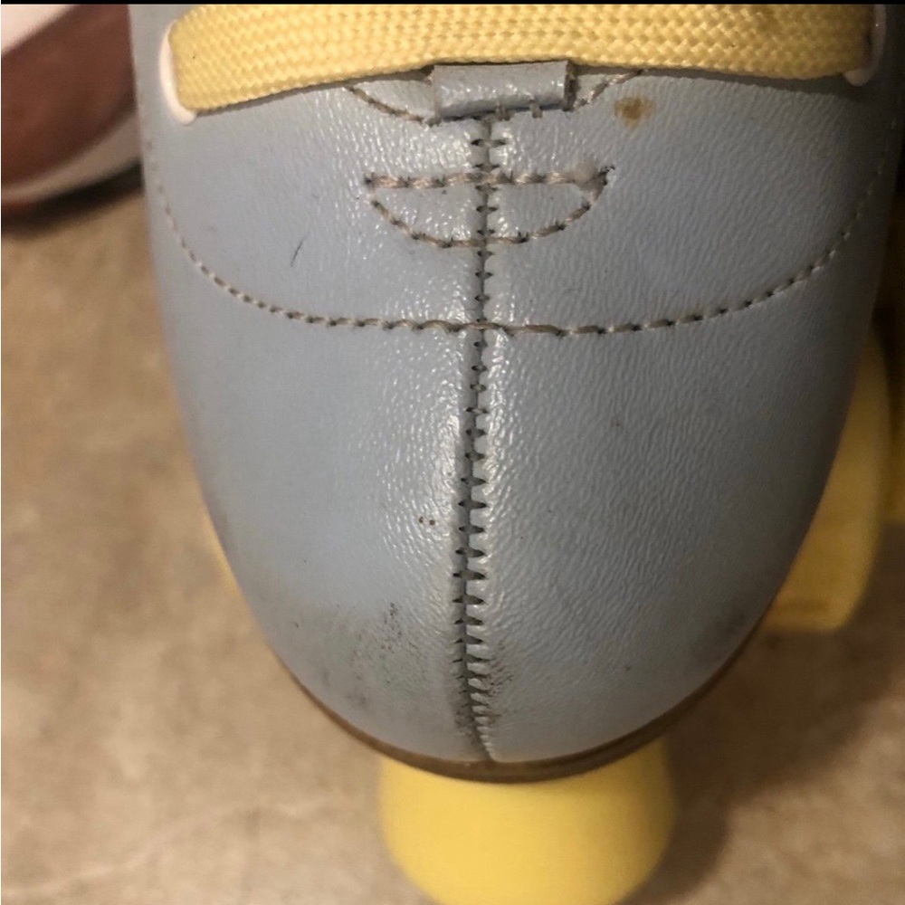 Blue and Yellow Women's Roller Skates